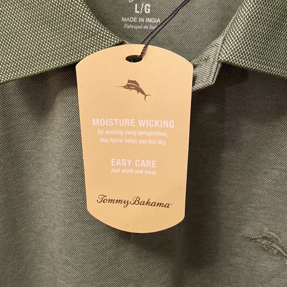 Tommy Bahama Paradiso Cove “Wild Clover” green men’s polo - Picture 7 of 7